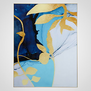 Интерьерное Панно "Abstracted Gold Leaves" 80х60 см.