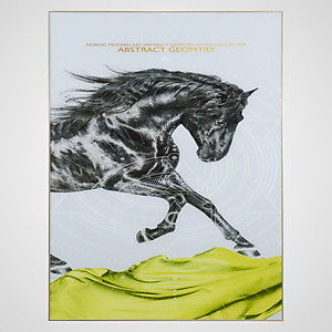Интерьерное Панно "Black Horse" 80х60 см.